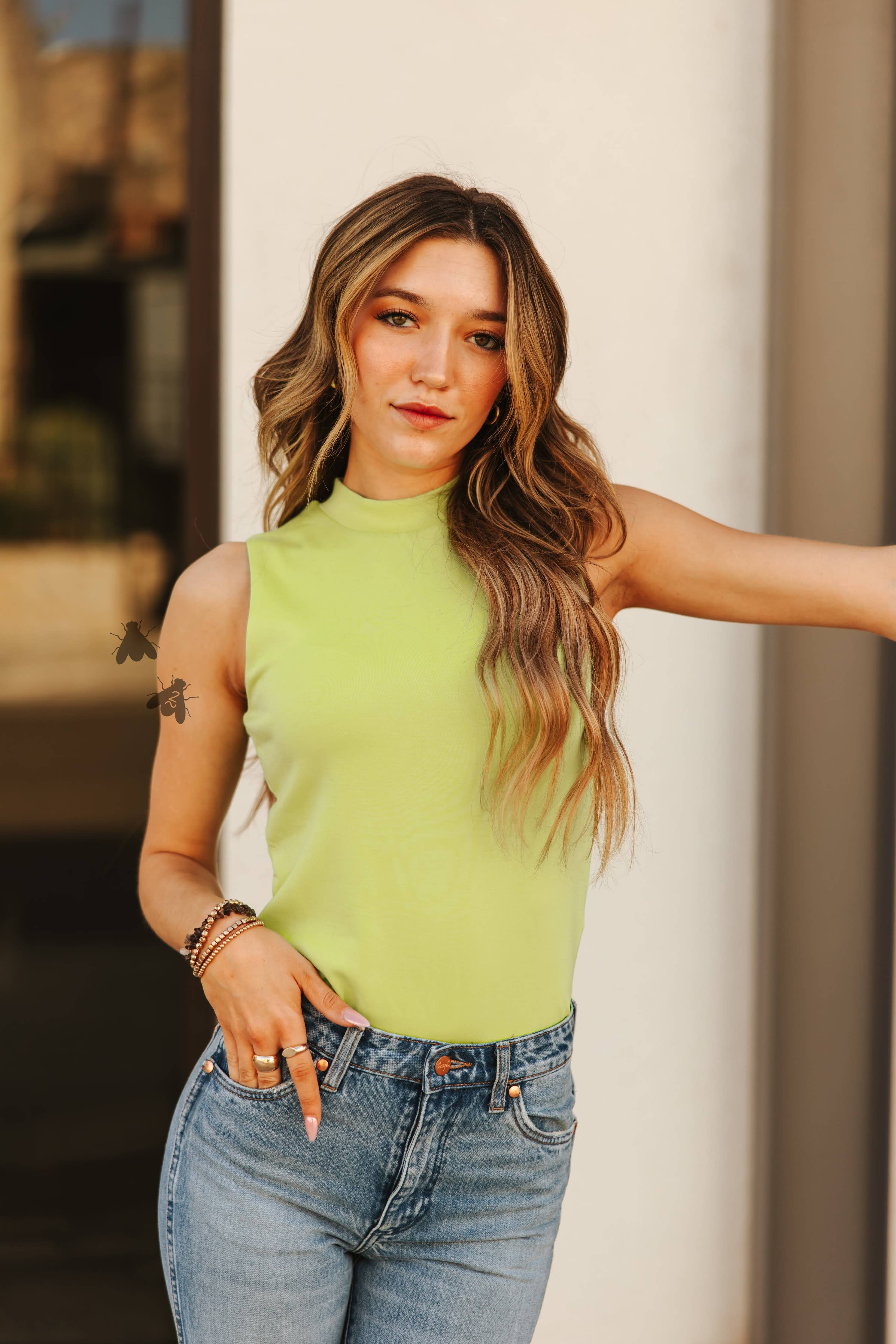 Cloud Basic Mock Tank Lime